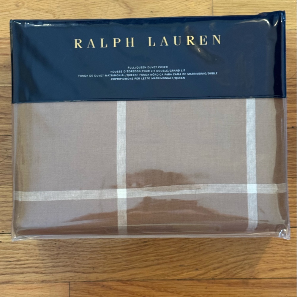 RALPH LAUREN Modern Equestrian Cashmere Blend Duvet Cover - Full/Queen - New